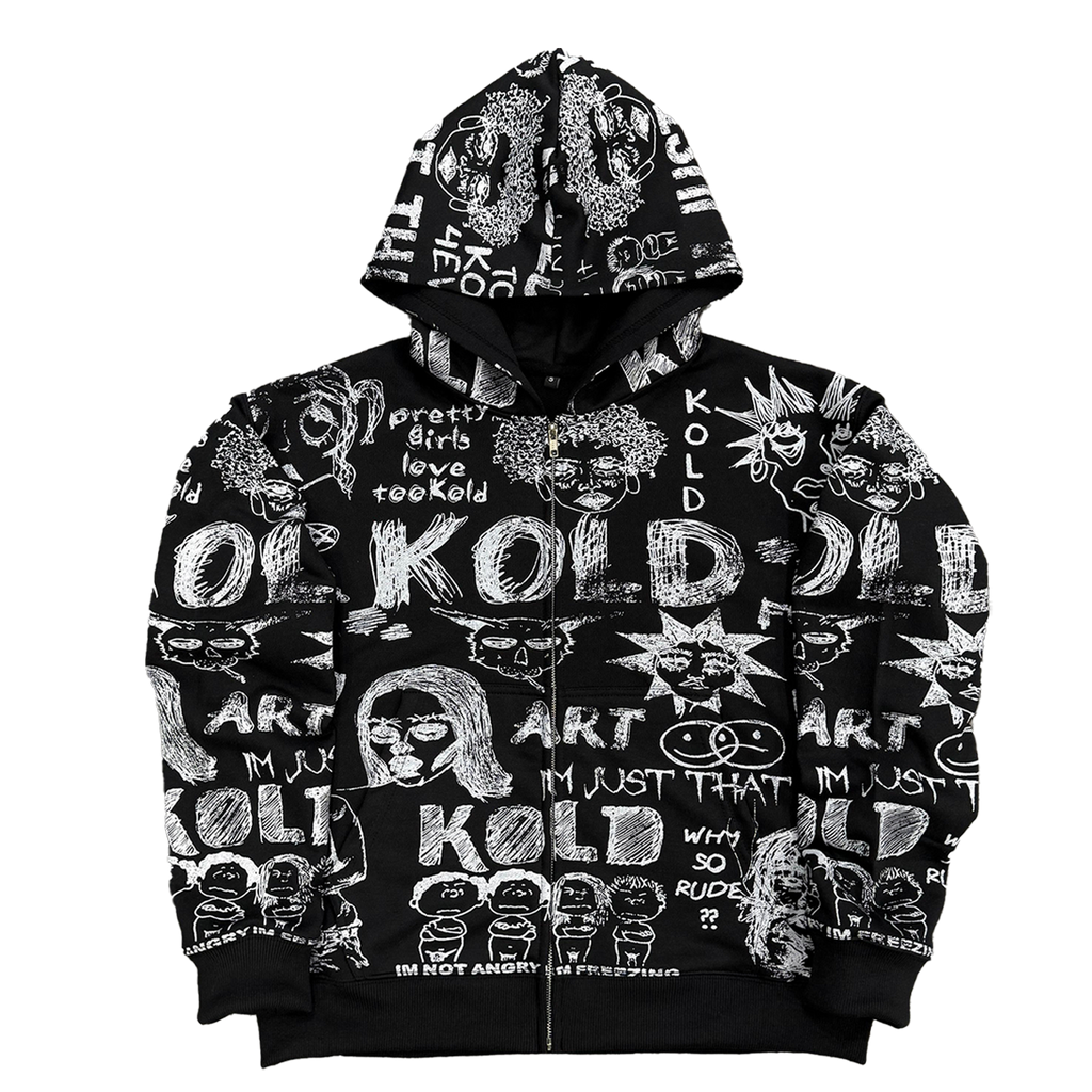 BLACK 'KOLD' ZIP UP