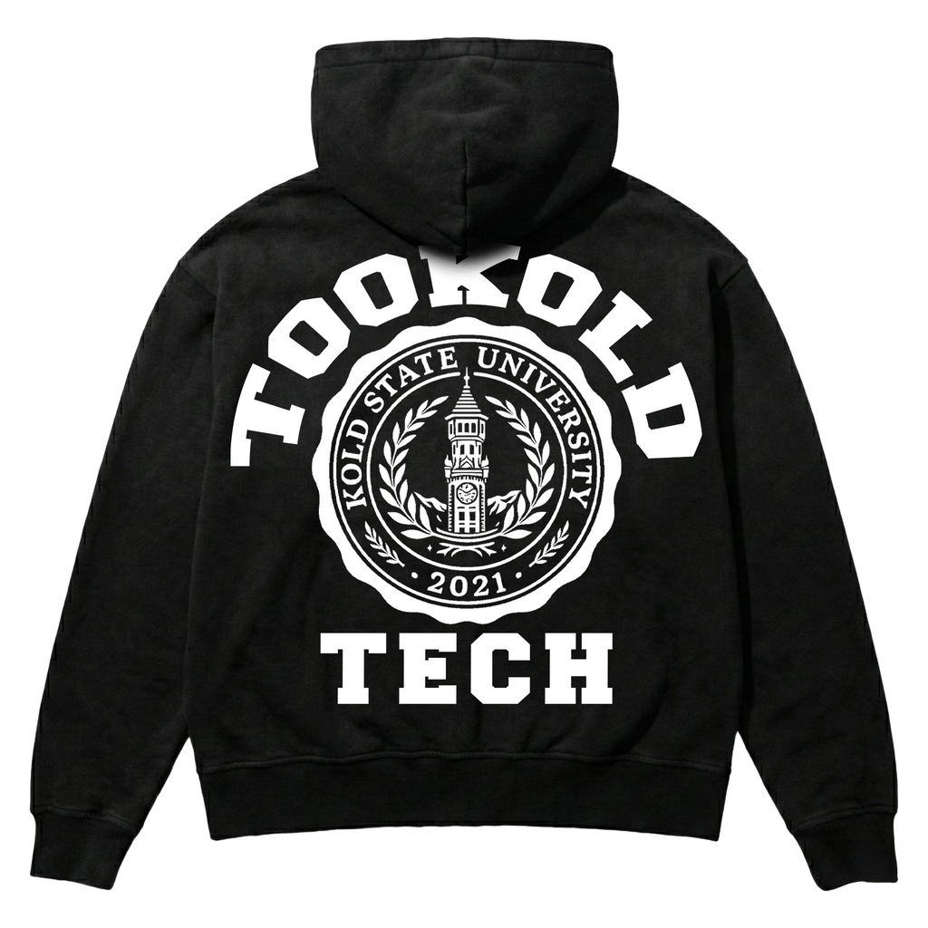 BLACK 'TECH' ZIP UP