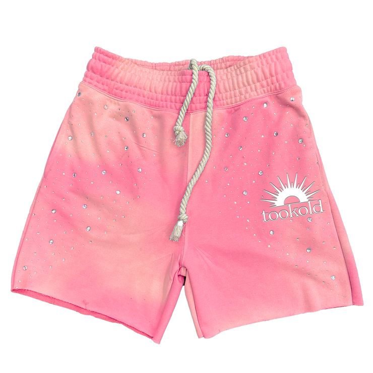 Pink Rhinestone Shorts