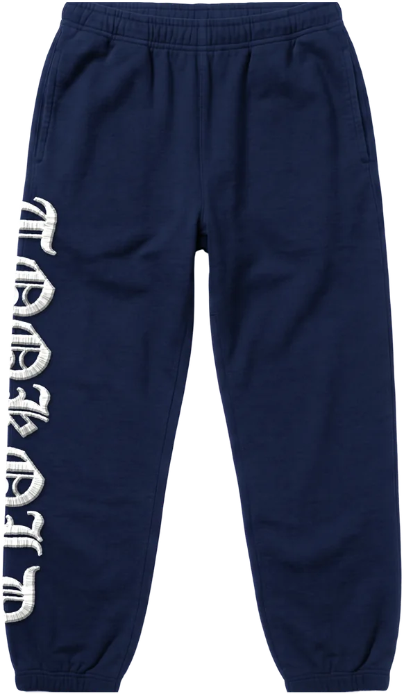 Navy joggers, front